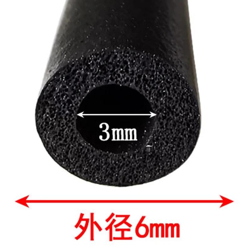 1M/3M/5M Rubber Foam Strip Hollow Circular Tube Shock Absorption Sealing Strip Perforated Sealing Sponge Sound Insulation Strip 1M
