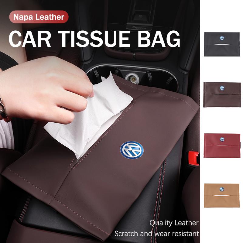 TMBCU1 Car Paper Towel Box Sun Visor Hanging Tissue Storage Box For Volkswagen VW Scirocco Passat Polo B5 B6 B7 CC Tiguan Sharan Touran