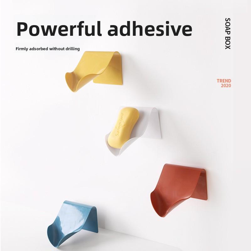 Punch-free Wall-mounted Bathroom Soap Rack Wall-mounted Bathroom Soap Box Home Kitchen Punch-free Storage Rack