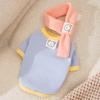 Pet dog autumn and winter macaron collar bear bottoming shirt scarf small dog two-legged sweater dog clothes