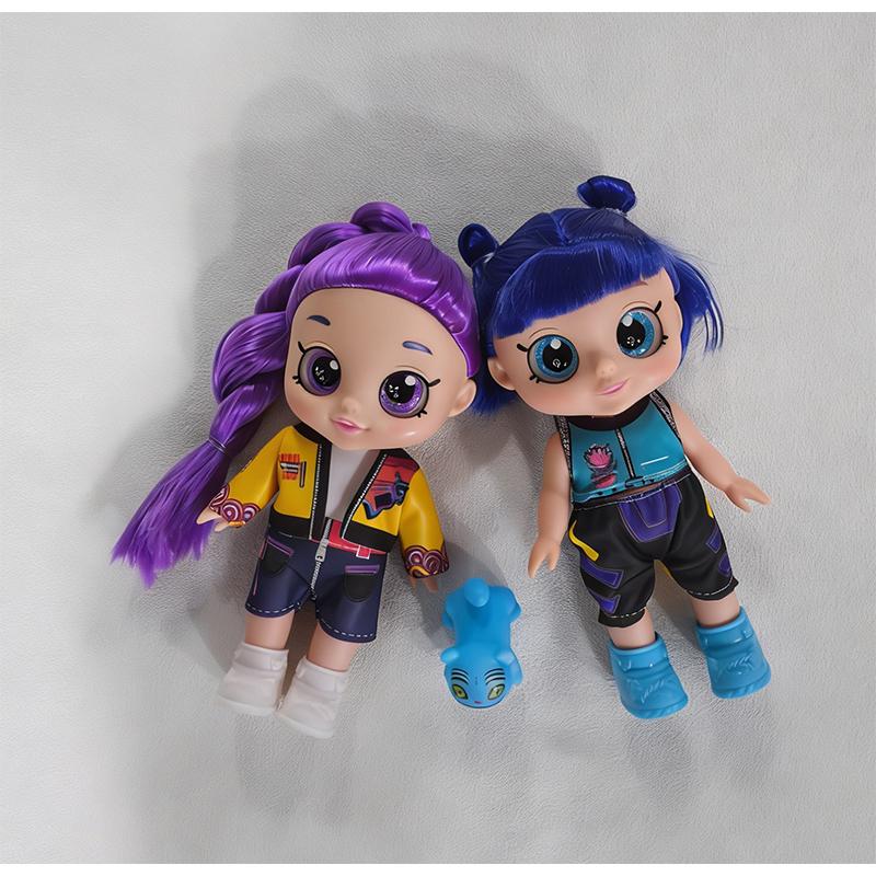 Demon Slayer Cute Dolls Anime Kpop Demon Hunter10 Inch 5D Eyes Dolls Five Joints Movable Figure with Music Most Popular Gift