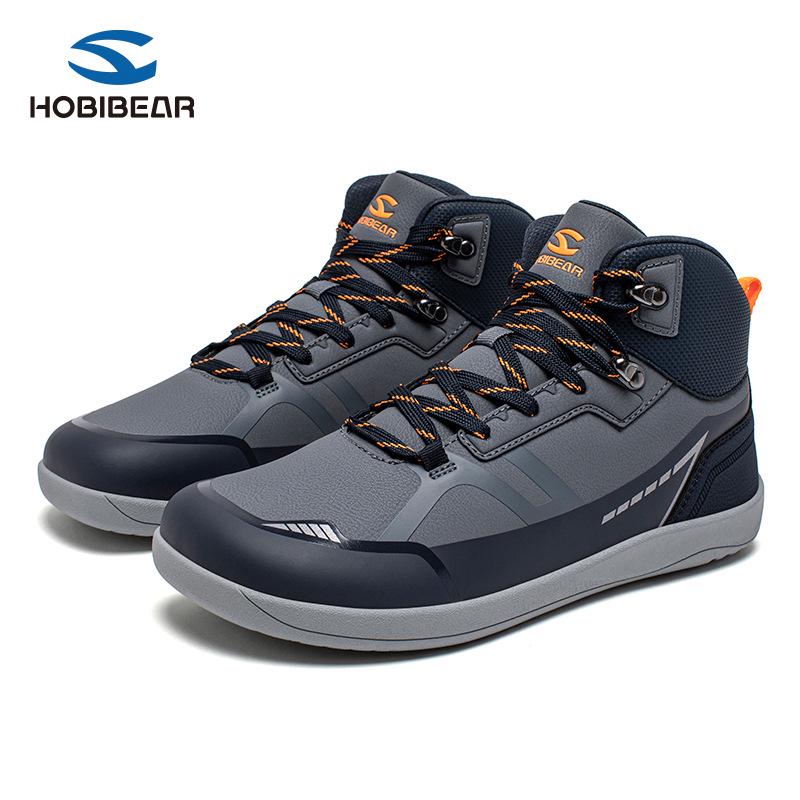 

HOBIBEAR Мужские удобные ботильоны с широким носком - Повседневные кроссовки на весну/осень 37 серый/синий