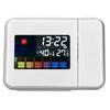 Weather Station Clock Temperature Humidity LCD Color Display LED Backlight Snooze Function Projection Alarm Clock White