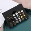 2021 European Retro Style Women's Earrings: 12-Pair Set