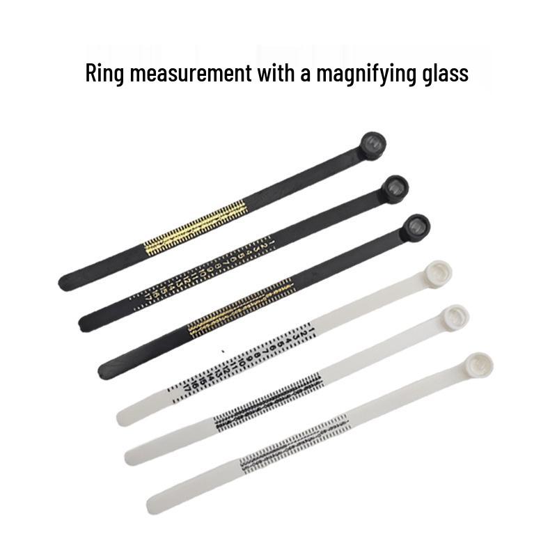 Ring Sizer & Magnifier Tool: Ring Measuring Tape, Ruler, Plastic Ring Size Finder