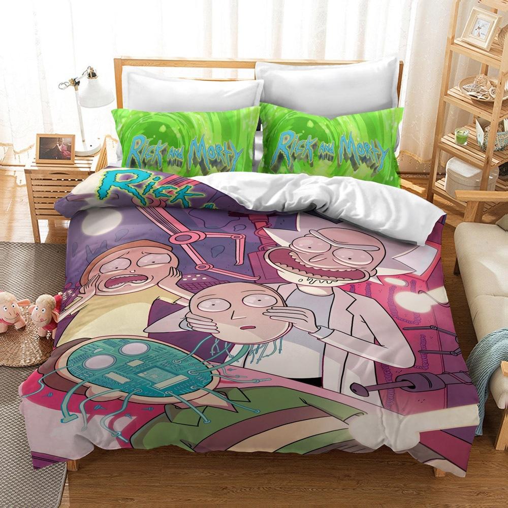 Bedding Kit Rick Morty Ii Series Size Three-Piece Quilt Cover