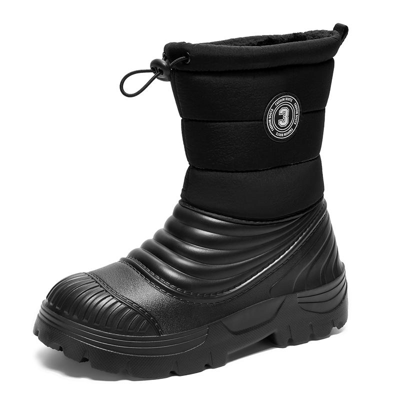 Winter Men'S Boots New High Top Cotton Shoes Plush Warm Snow Boots Non-Slip Hiking Boots For Men Winter High Top Sneakers