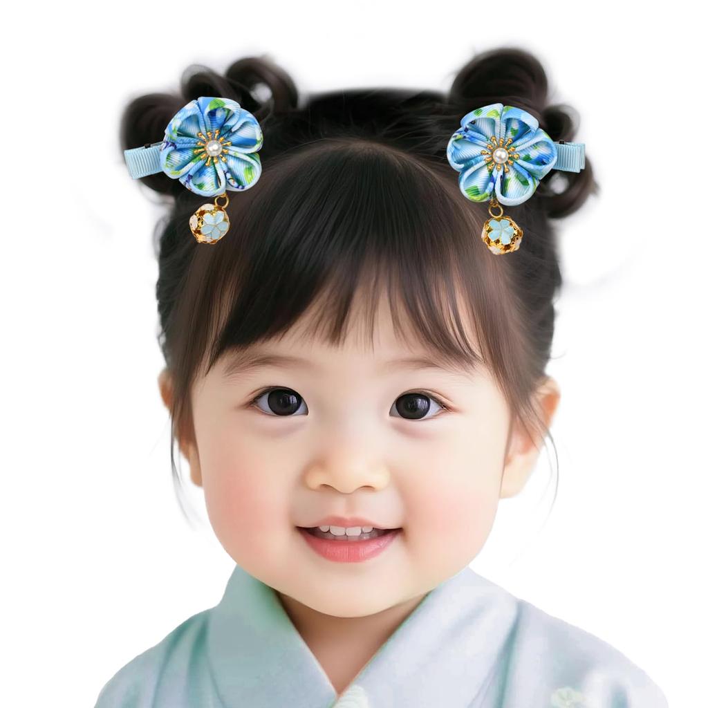 OTAKUMARKET Hair Ages 3 and Japanese Japanese Clothing Hair Accessory Ornament, Shichi-Go-San, 7, Clip, Tsumami-zaiku, Clothing, Hakama, Kimono,