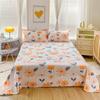 Pink Floral Bed Sheet Set Soft Cotton 4 Pieces Queen Botanical Bed Set, 8 Inch Deep Pocket Fitted Sheet, Flat Sheet, Pillowcases
