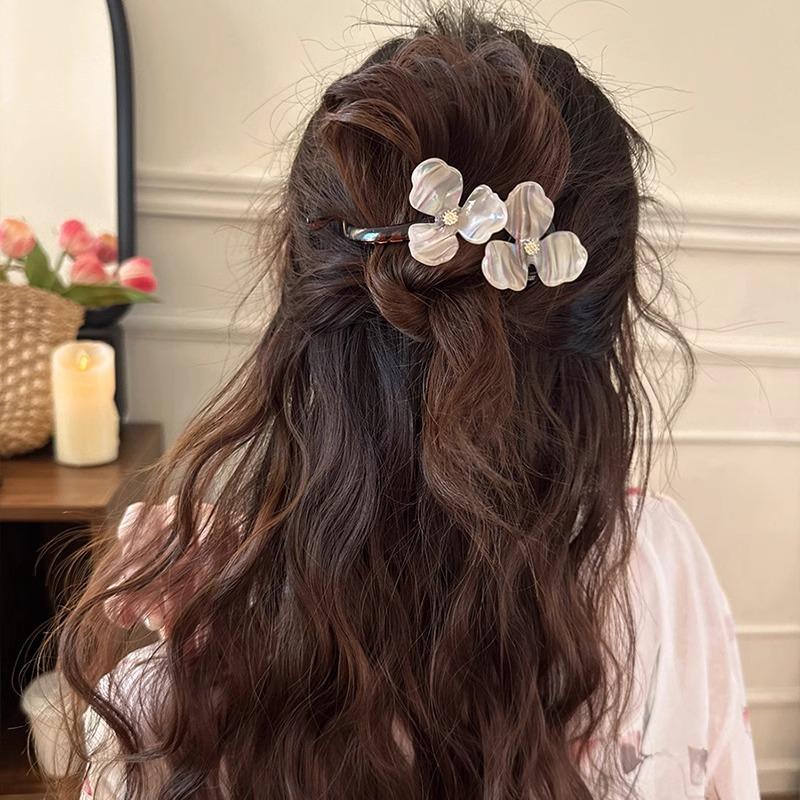 New  Retro Premium Flower Twist Clip Women's New Disc Barrettes Headwear Girls Women Hair Accessories