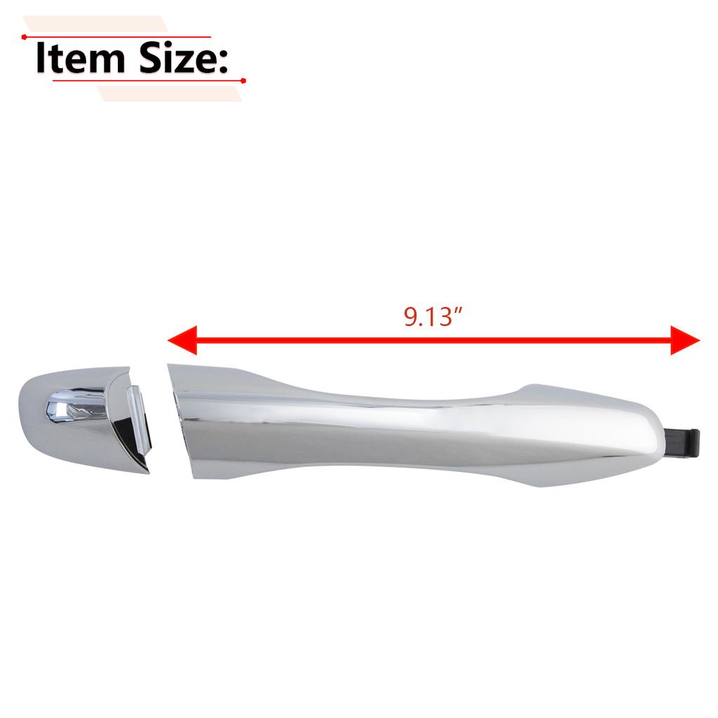 1Pcs Chrome Exterior Outside Door Handle Rear Left or Right For 2016 2017 2018 2019 2020 Kia Sorento 82661-C5010, 82651-C5010