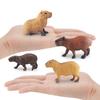 Realistic Pvc Capybara Model Set With Four Unique Designs For Home Office Decor