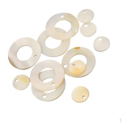 12 kusů Shell Charm Volné korálky 10 mm Kulaté 20 mm Nálezy šperků Příslušenství