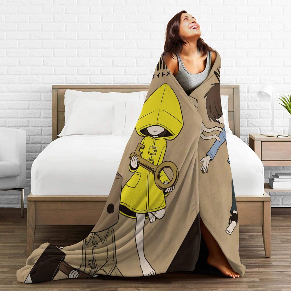 Little Nightmares Horror Blanket Cover Video Game Plush Throw Blanket Summer Air Conditioning Printed Soft Warm Bedsprea,