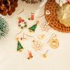 Applicable Christmas Versatile Oil Drop Snowflake Elk Drop Stud Earrings Sweet Bow Christmas Hat Earrings Women