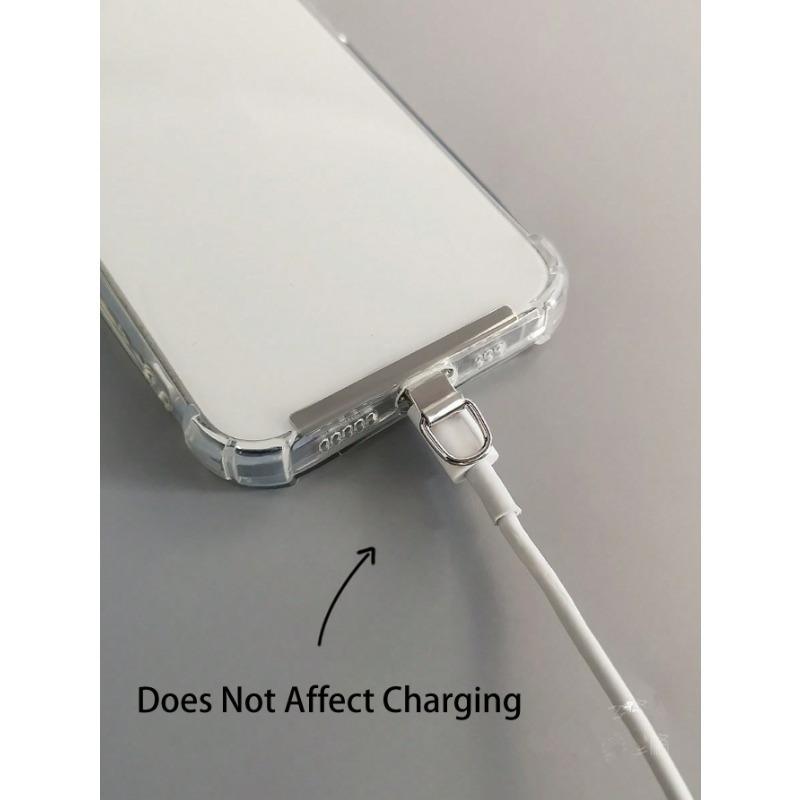 1pcs Universal Mobile Phone Lanyard Patch Metal Safety Ultra-Thin Strap Accessories Stainless Steel Clip Prevent Loss Phone Lanyard Patch Clip