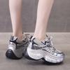 Platform Shoes Women's New Spring and Summer Mesh Silver Casual Sports Women's Shoes