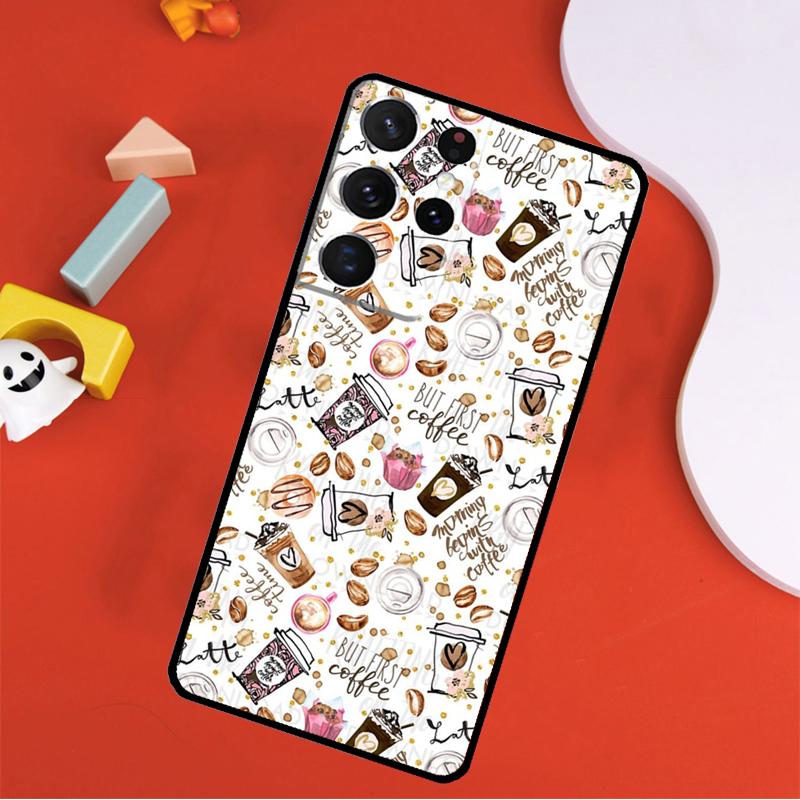 Frist Coffee Phone Case For Samsung Galaxy S25 Ultra S24 Ultra S9 S10 S20 S21 S22 S23 Plus S24 FE Cover