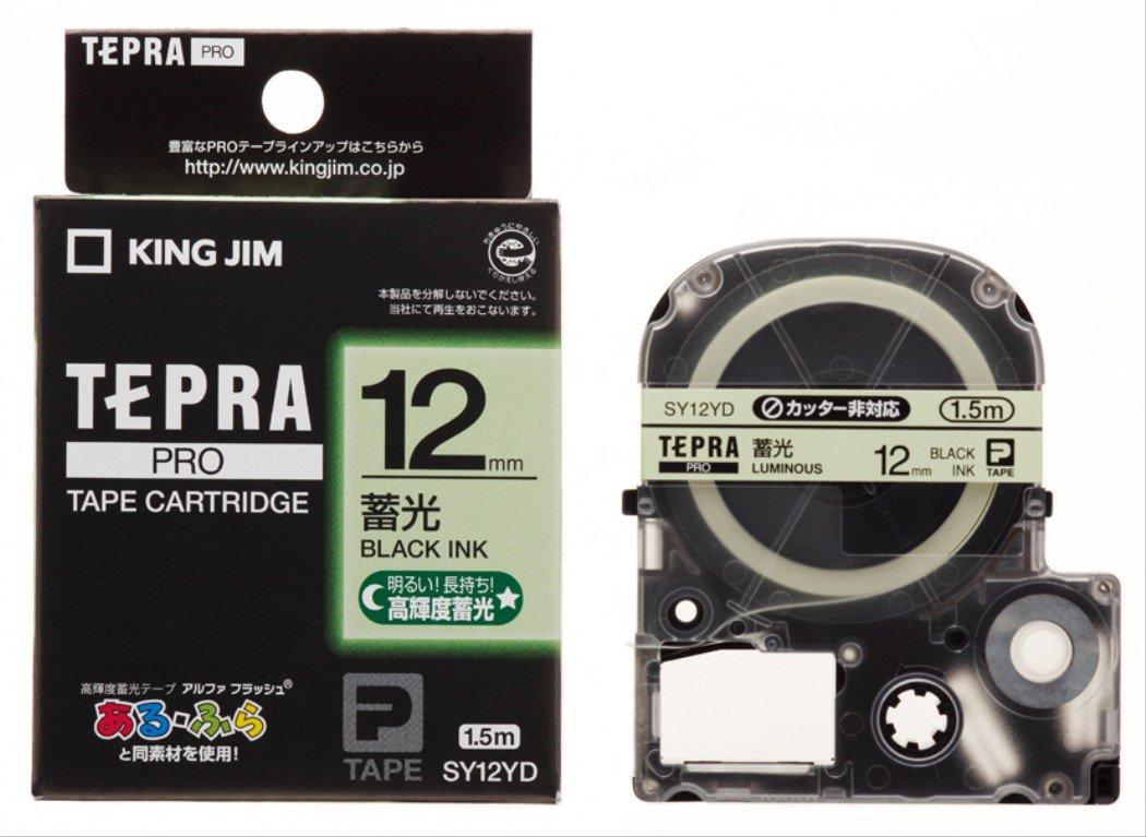 

King Jim Tape Cartridge Tepla PRO Luminous Label 12mm SY12YD