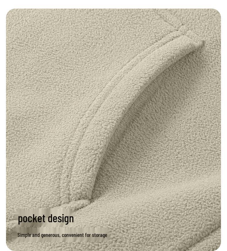 Men's 500G Polar Fleece Stand-Up Collar Jacket, Winter Plus Velvet Thickened Sweatshirt