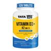 Tata 1mg Vitamina D3 + K2 (MK-7) | Suporta Ossos Mais Fortes, Imunidade e Absorção de Cálcio | 600 UI de Vitamina D3 + 55 mcg de K2 | Proveniente de Líquen, 100%