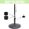 Durable Fillable Umbrella Base for Patio Table - 30Pound Capacity Heavy Duty Adjustable Stand for Outdoor Umbrellas
