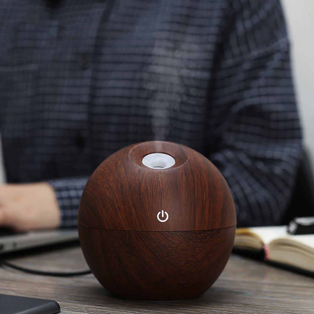 USB Wood Grain Humidifier: Mini Air Purifier for Bedroom & Baby Moisturizing USB чёрный