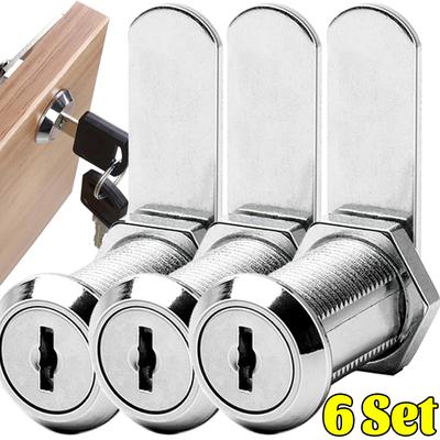 Zinc Alloy Cam Lock Set Door Cabinet Mailbox Drawer Cupboard Locker Security Locks with 2 Keys Furniture Hardware Accessories