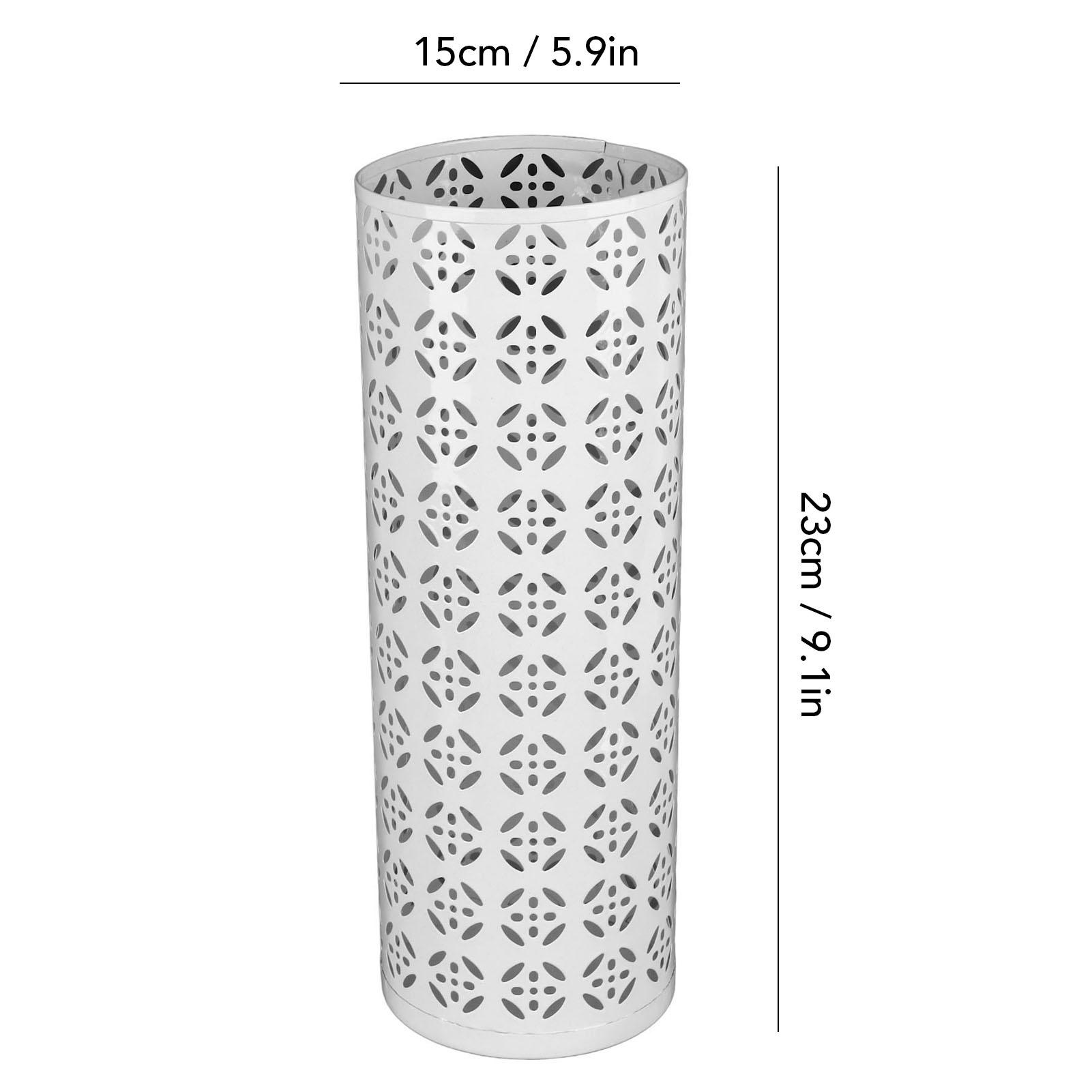 

Тримач для парасольок, круглий, стійкий до іржі, стильний порожнистий мідний металевий тримач для парасольок для дому Small білий