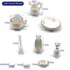Rose Floral Dollhouse Bathroom Porcelain Micro Scene Miniature Furniture Porcelain  Girls Gift