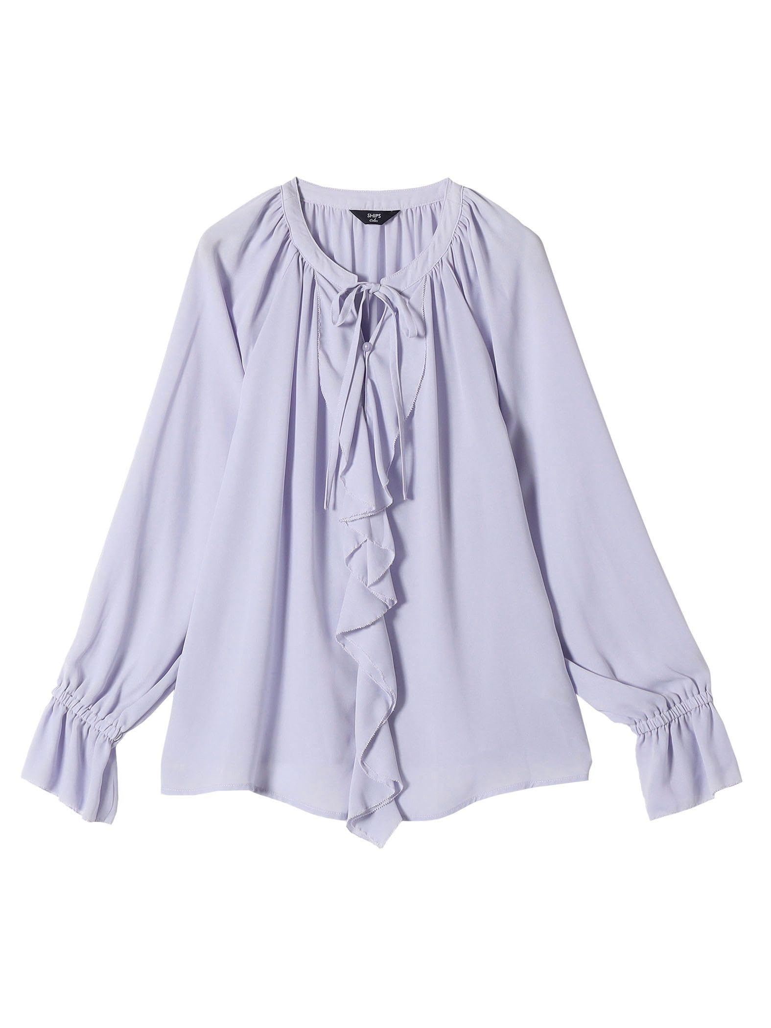 

Цвета Кораблей Женская Ручная Стирка Блузка с Двусторонней Передней Рюшей, 221100028, Лавандовый, Один Размер