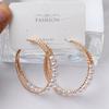 Trend Imitation Pearl Round Circle Hoop Earrings for Women Gold Big Earrings Korean Jewelry Statement Earrings
