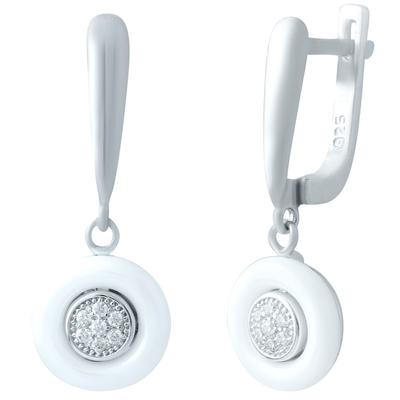Silver Earrings with Ceramics (1154434)