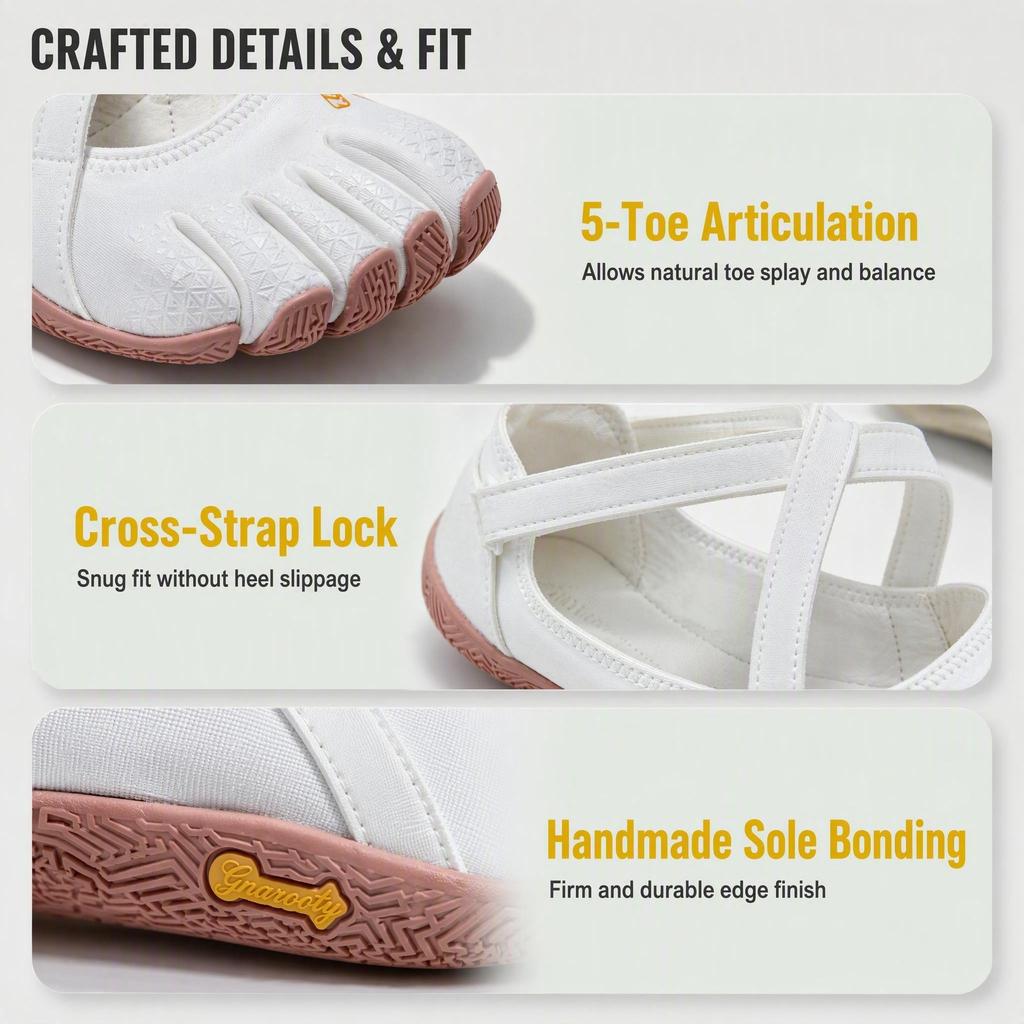 Women‘s Five Toe Shoes with Loop Strap - Barefoot Minimalist Flats for Yoga, Gym Quick-Dry Water, Running & Everyday Casual Wear