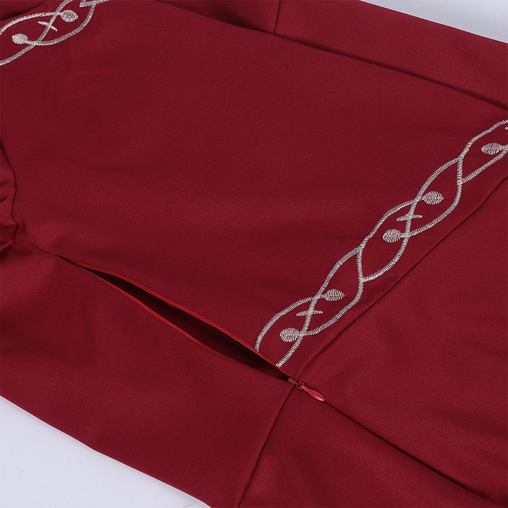 Abito da Donna Medievale Europeo a Maniche a Campana Color-Block