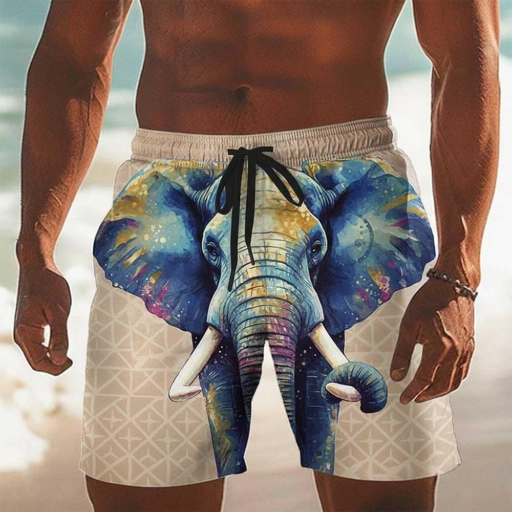 Men's Animal Duck Funny Gestures Swimming Trunks Board Shorts Shorts Mid Waist Streetwear Hawaiian Casual