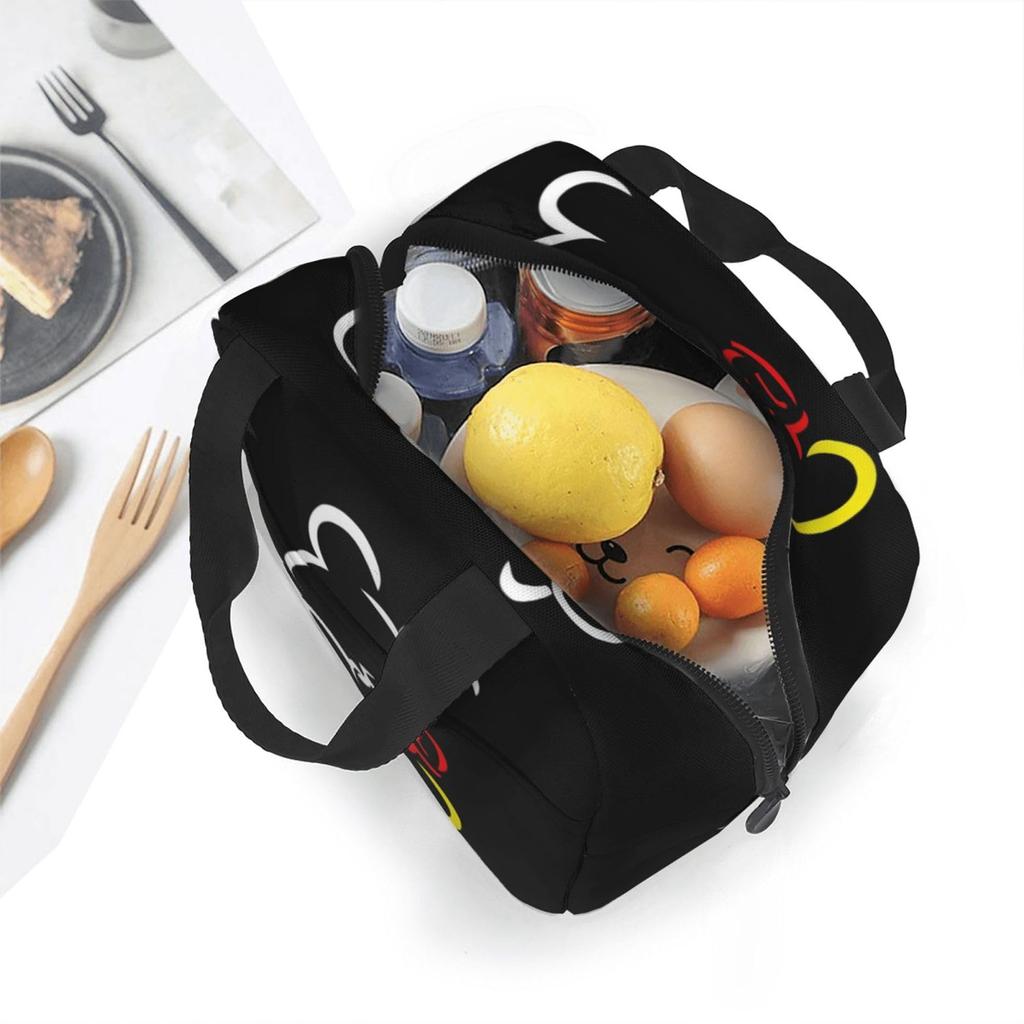 Mickey Mouse lunch bag with a zipper This portable insulated lunch bag features a soft cooler bag and a stylish clasp a great tote bag for or any