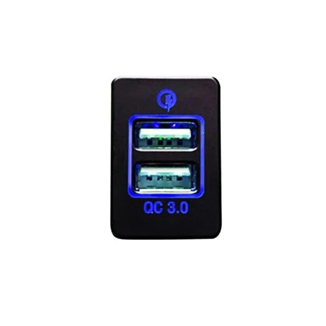 Double USB Socket Fast Car Charger Quick Charge Phone Charging Adapter For Mitsubishi Outlander 3 Xpander Eclipse Cross ASX