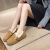 Shoes For Women Tabi Round Toe Flat Womens Snow Boots Loafers Black Elegant And Fashion Hot Pu Stylish Offer Lamb Gothic