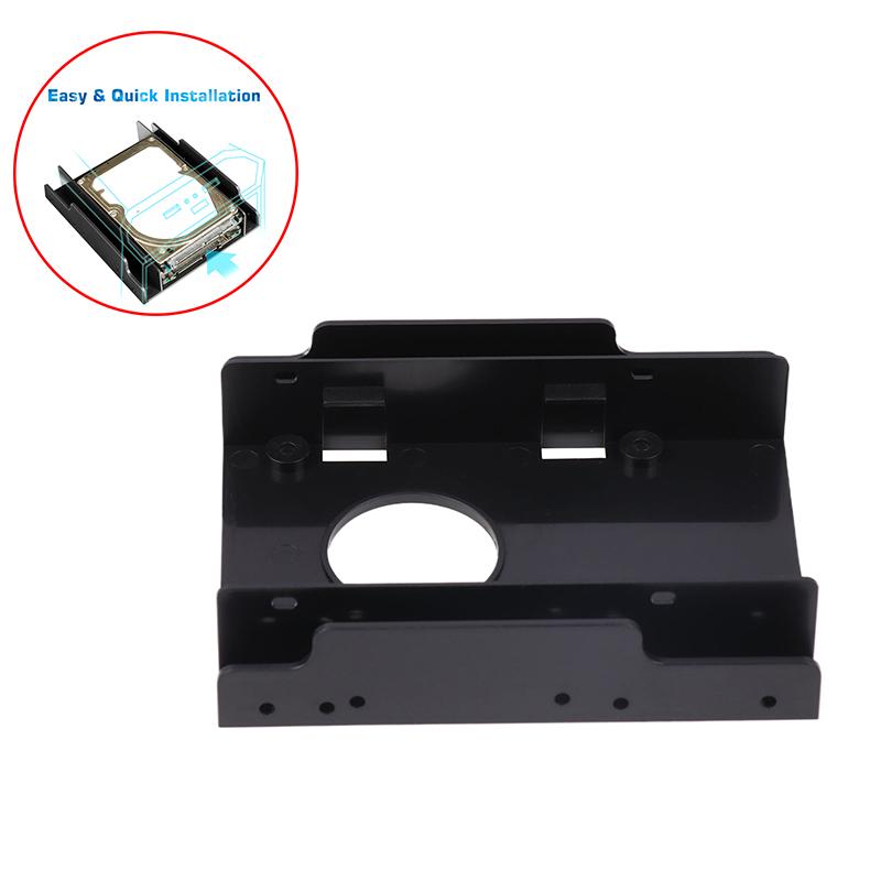 1 Sett Harddisk Intern Adapter Monteringssett Brakett Dobbel Stasjonær SSD Monteringsbrakett 2.5 Til 3.5 Tommers Harddiskbrakett