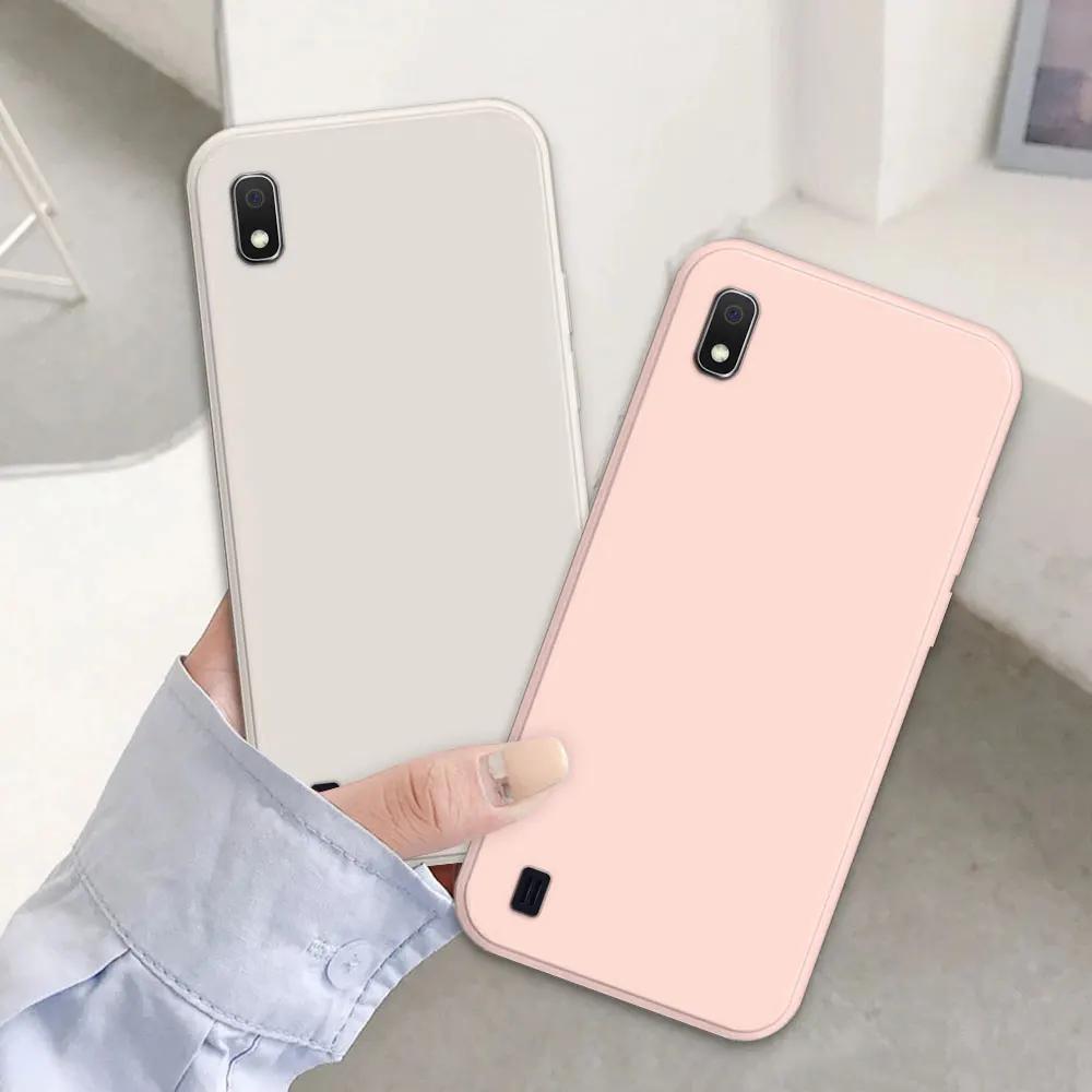 For Samsung A10 Case For Samsung Galaxy M10 A10S Coque Matte Soft Silicone Shockproof Cover Galaxy A10s Square Phone Case Fundas