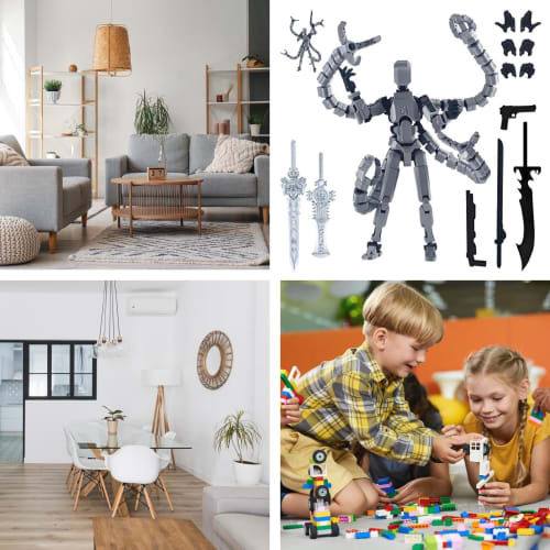 3D Printed Action Figures | Desktop Decorative Figure Toys | Articulated Models for Game Fans, Teens, Adults, Desktop Collectors, and Enthusiasts