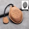 Leather Car Remote Key Case Cover for Xiaopeng Xpeng P5 P7 G3 G6 G9 G3i 2021 2022 Car Key Fob Shell Holder Keychain Accessories