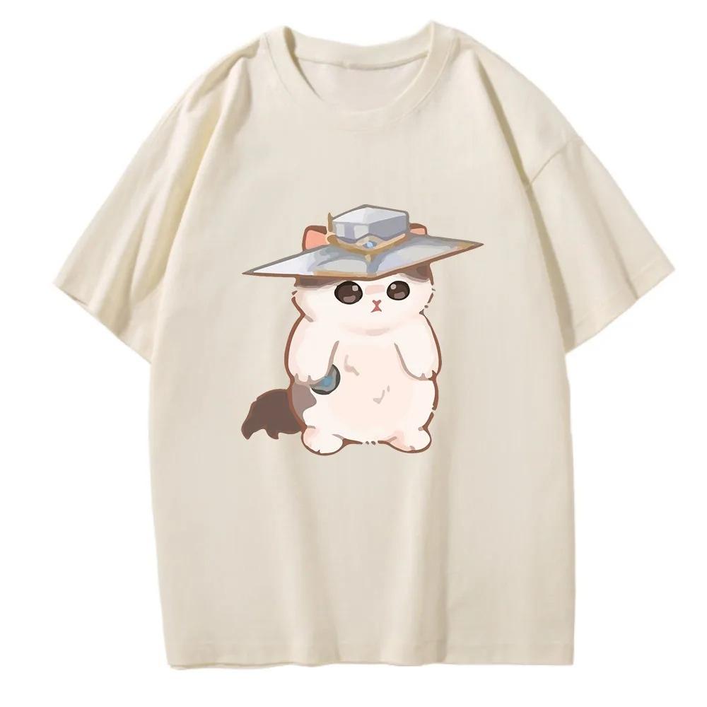 Cypher Cat Cute Surprised Penguin Valorant Unisex Women T Shirts ONeck 2025 Summer Printed Unisex Harajuku Game Custom