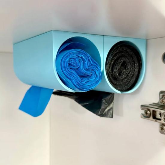 Garbage Bag Organizer Wall-Mounted Garbage Bag Roll Holder Trash Bag Dispenser