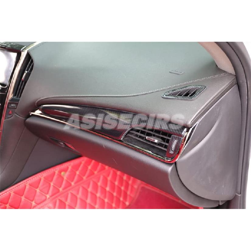 Carbon Fiber Look Interior Center Console Dashboard Panel Trim Cover for Cadillac ATS 2013-2019 ABS Plastic Dashboard Cover Decoration