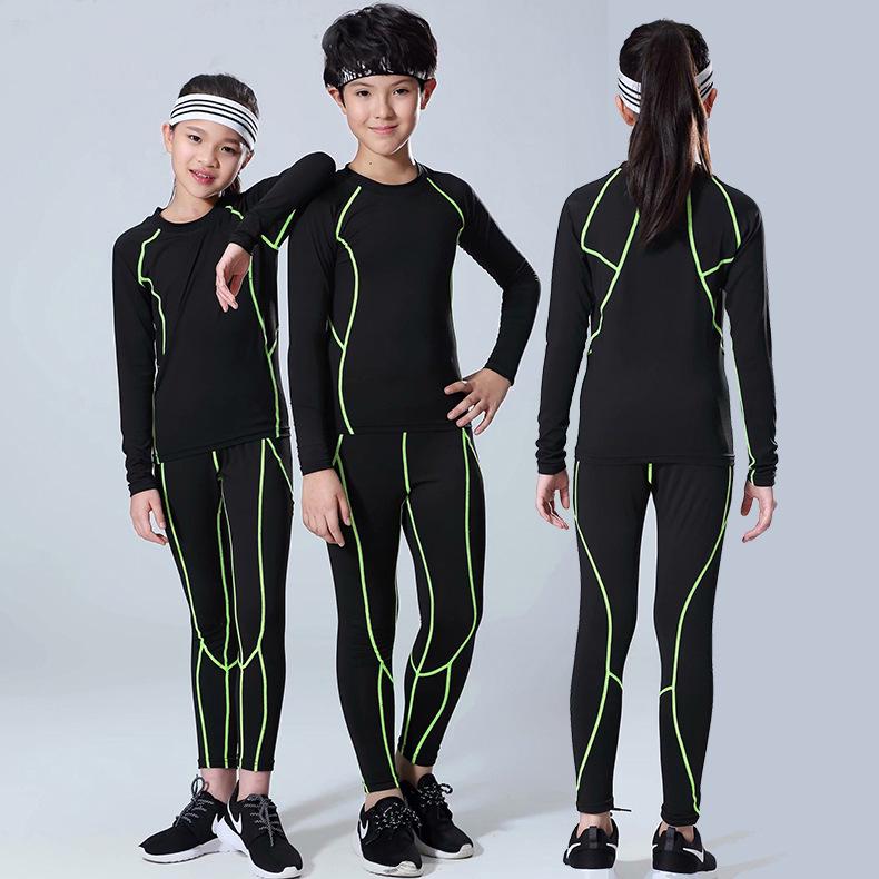 Men's and Kids' Quick-Dry Velvet Sportswear Set: Long Sleeve Tight-Fit for Running and Fitness