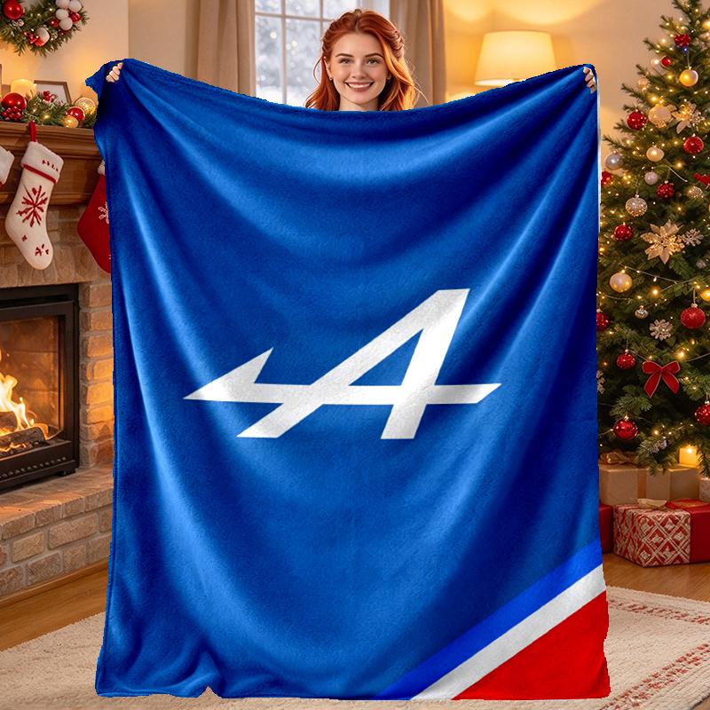 BWT Alpine F1 Racing Team (2) Pattern Blanket for Home Decoration, Bed, Sofa, Car Travel, Camping, Suitable for All Seasons, Birthday Christmas Gift