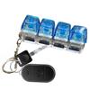 4 Keys Finger Keyboard Keycap Key Button Fidget Keychain Crystal Clicker Sensory Toy Stress Relief Clicker Toy With Led Lights