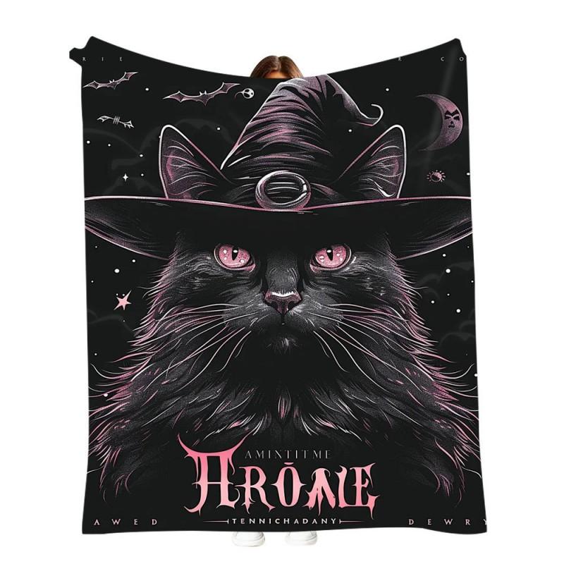 Halloween Print Flannel Blanket Soft Cozy Throw Bed Sofa Plush Fleece 70x100 To 150x200cm